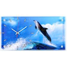Часы настенные Дельфины на гребне волны 21Bek