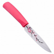 Нож кухонный SATOSHI Сакура керамический, лезвие с принтом, 10см
